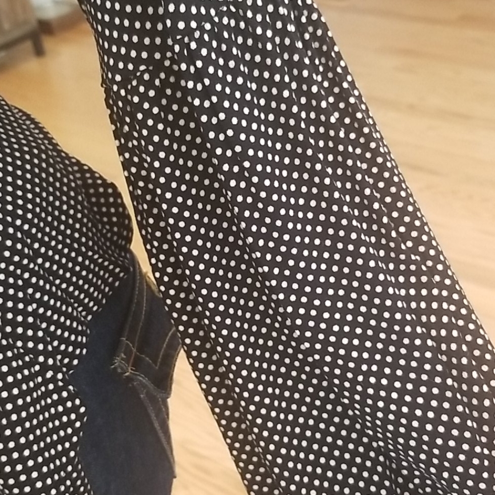 Maeve by Anthropologie polka dot Ingrid Balloon sleeve wrap peplum blou… - Picture 8 of 16